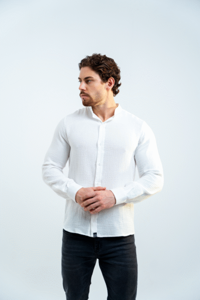 Camisa Baby Cotton Blanca (Cuello MAO)