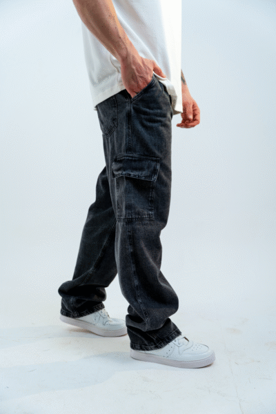 Jeans Baggy Cargo Negro